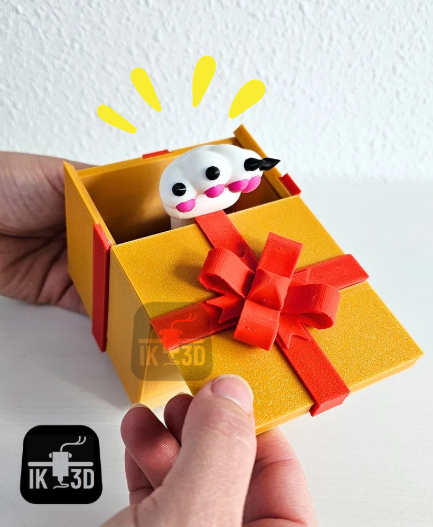 Surprise Gift Box - Cat Paw / Multiparts 3D STL Model