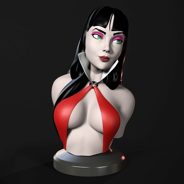 Bust Posed - Vampirella 3D ZTL Model — view 2