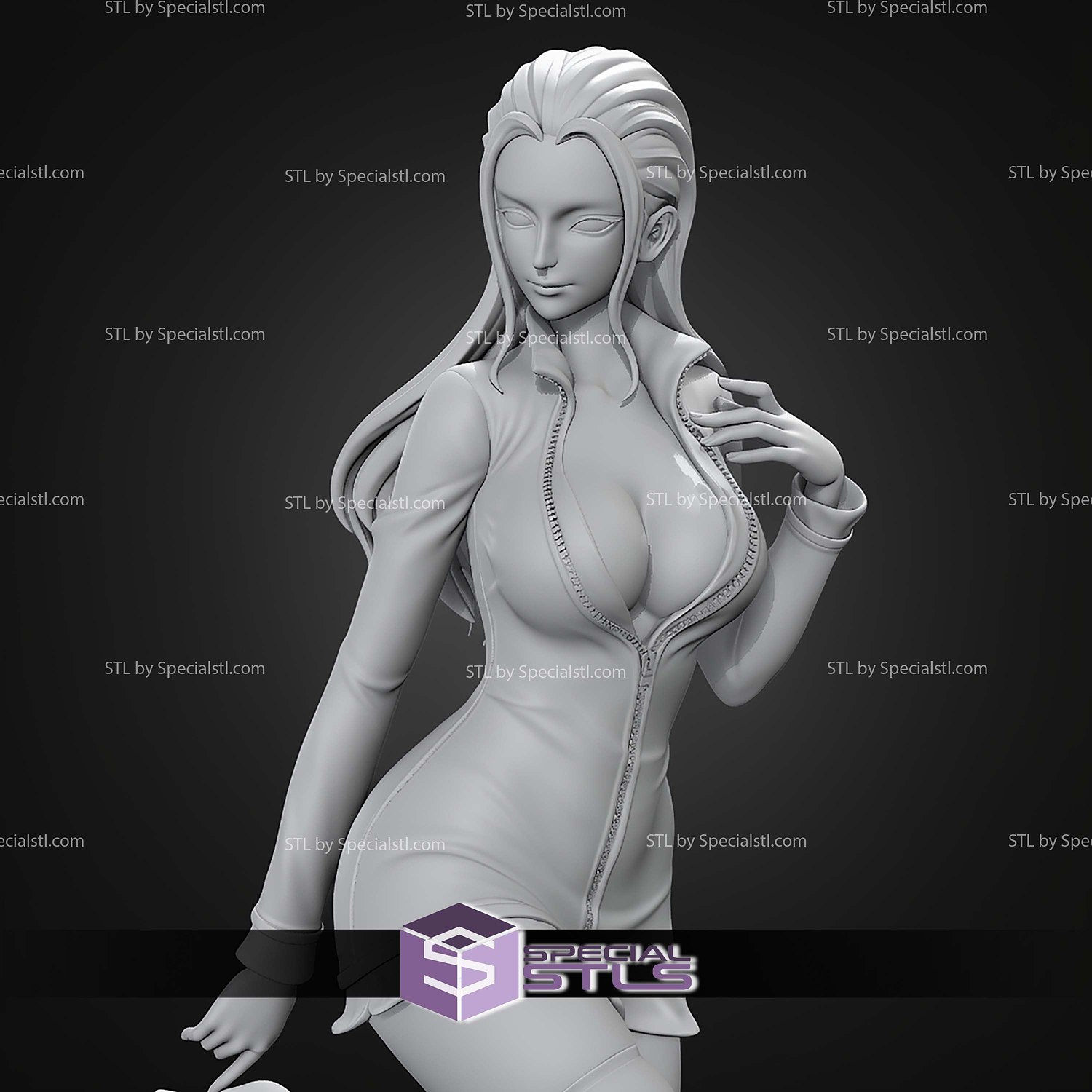Nico Robin Black Suit STL Files 3D Model — view 2