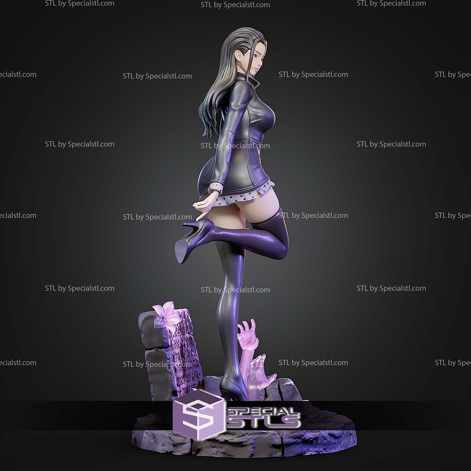 Nico Robin Black Suit STL Files 3D Model — view 3