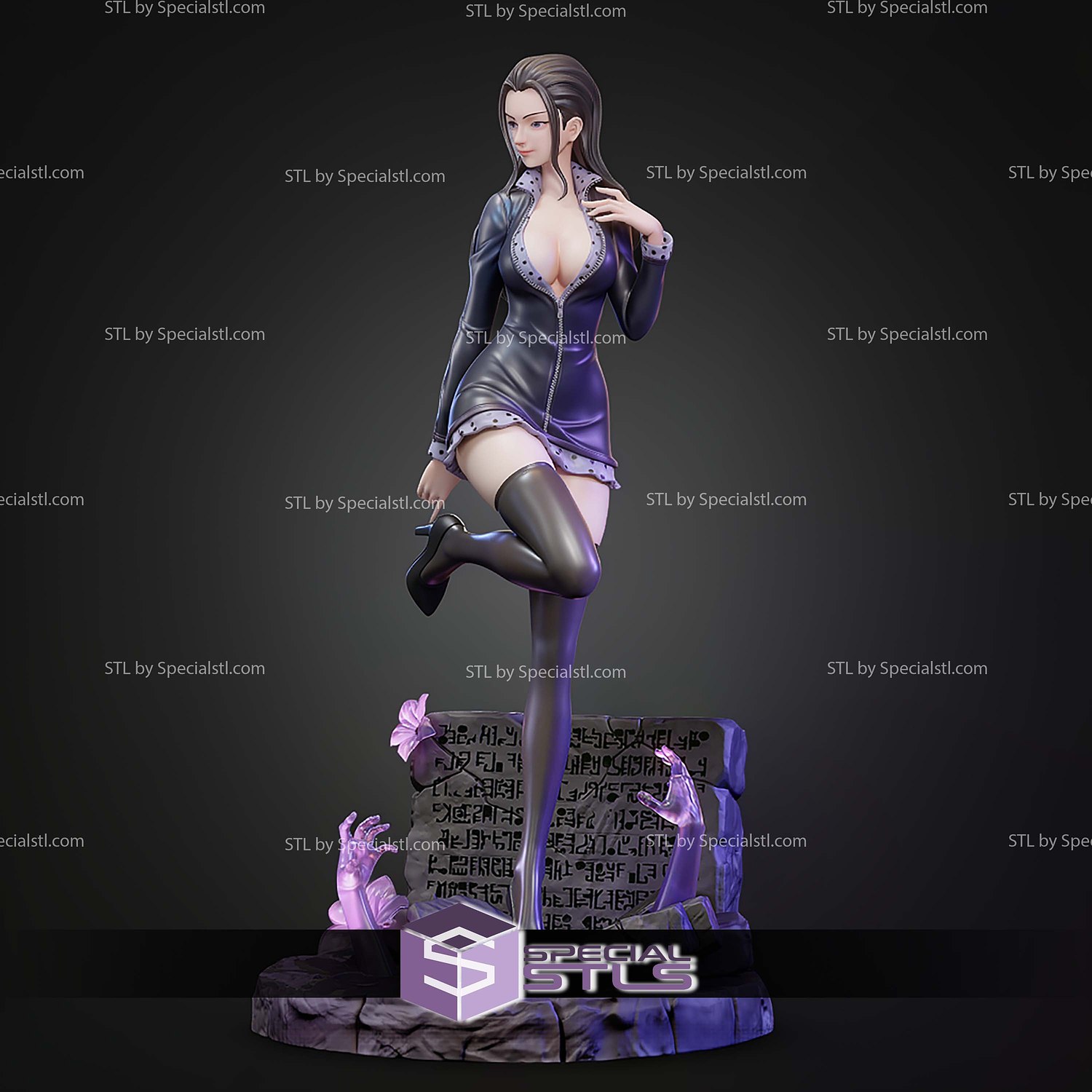Nico Robin Black Suit STL Files 3D Model — view 4