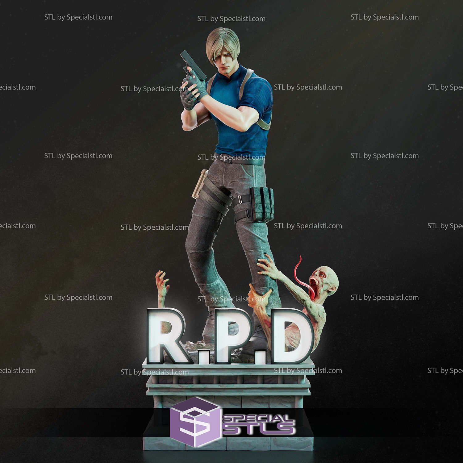Leon Scott Kennedy 1-8 STL Files 3D Model — view 2