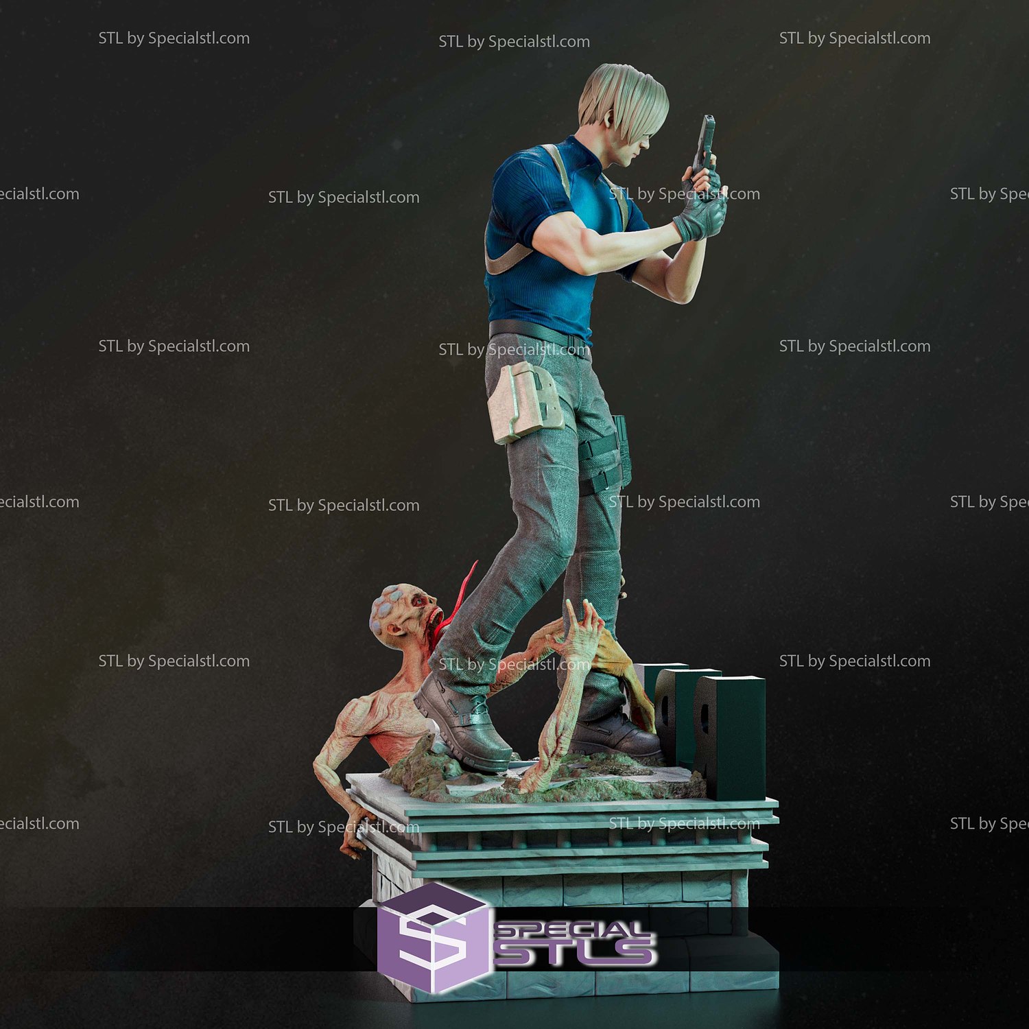 Leon Scott Kennedy 1-8 STL Files 3D Model — view 3