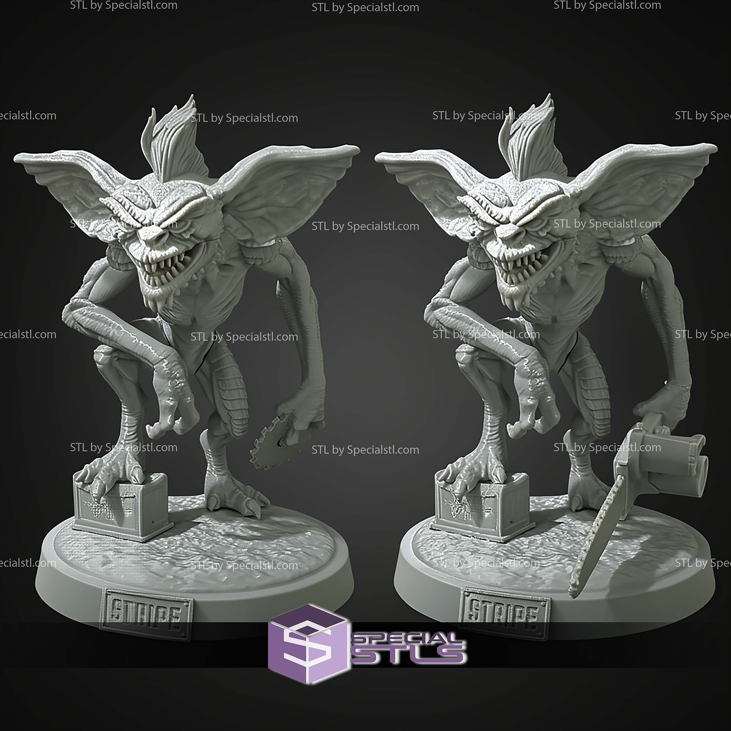 Stripe Gremlins 180mm STL Files 3D Model — view 2