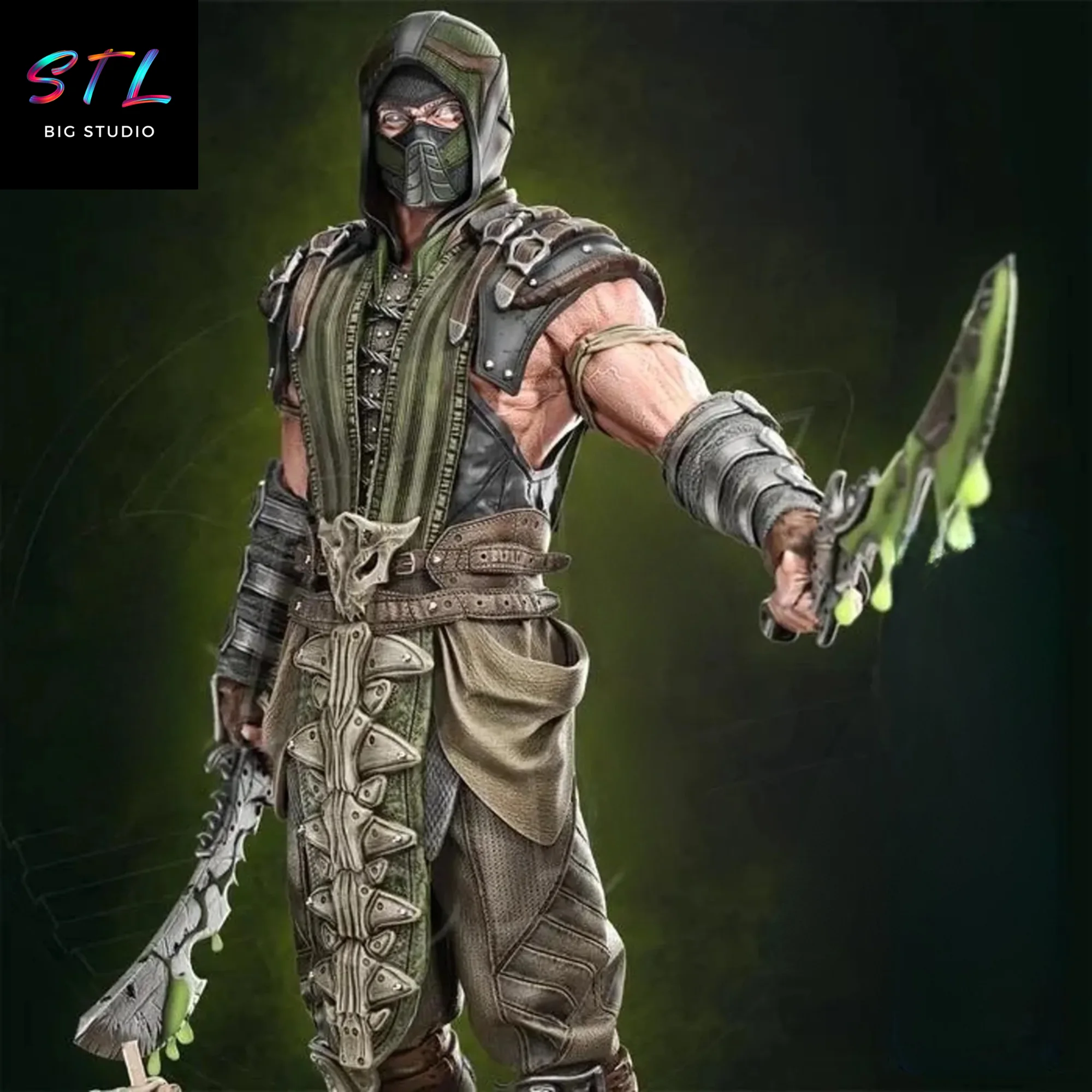 Reptile STL | Mortal Kombat | 3D Printing Figure Model — view 3