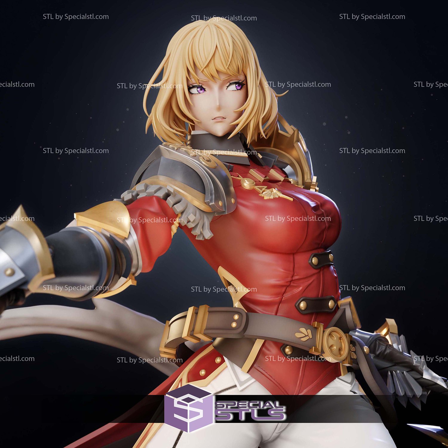 Cha Hae In Cloud Base Solo Leveling STL Files 3D Model — view 2