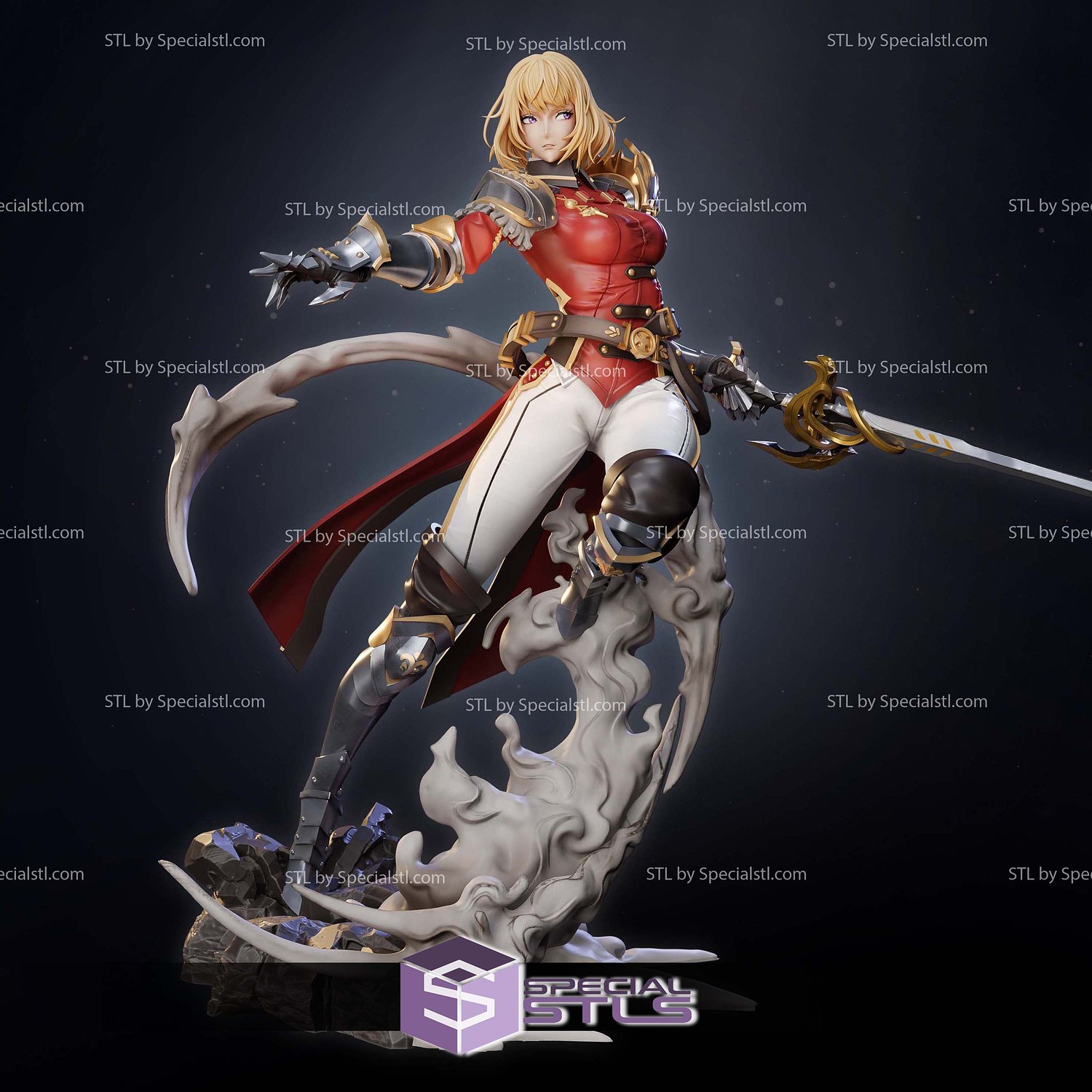 Cha Hae In Cloud Base Solo Leveling STL Files 3D Model — view 3
