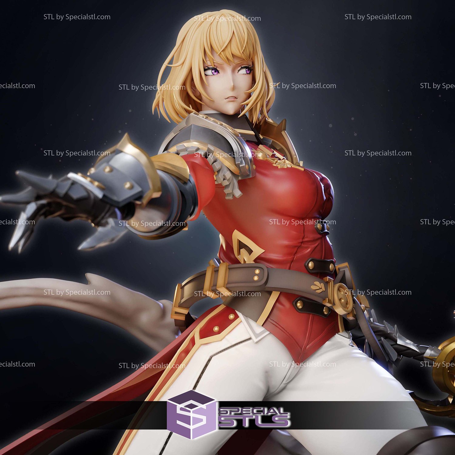 Cha Hae In Cloud Base Solo Leveling STL Files 3D Model — view 4