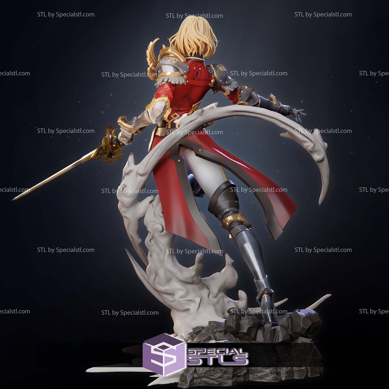 Cha Hae In Cloud Base Solo Leveling STL Files 3D Model — view 5