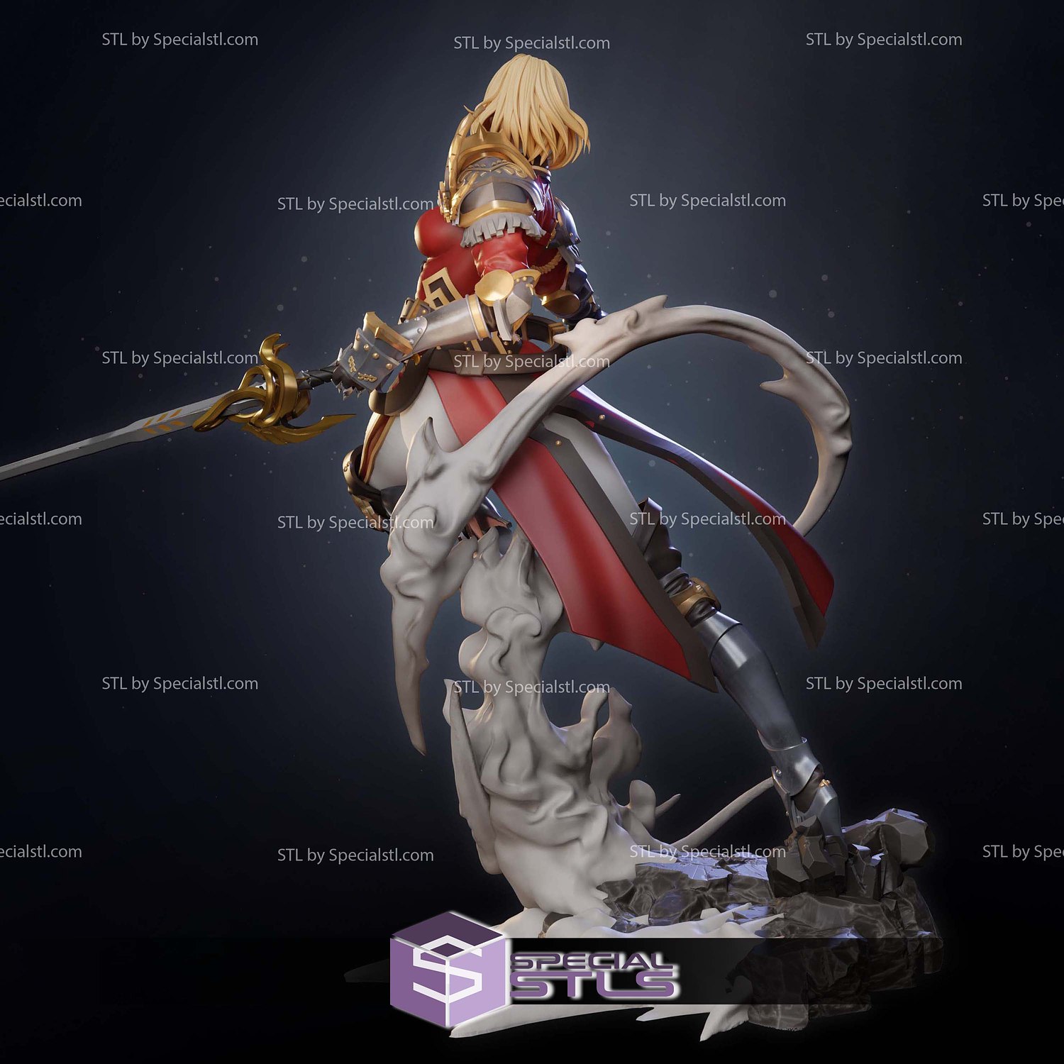 Cha Hae In Cloud Base Solo Leveling STL Files 3D Model — view 6