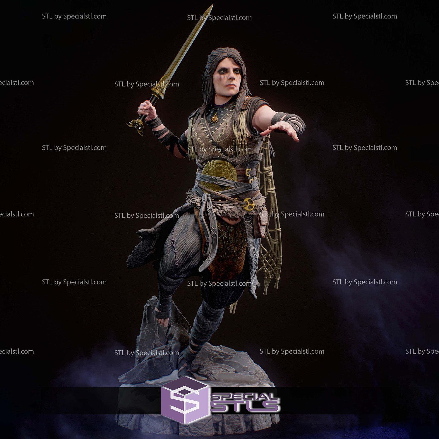 Freya God Of War Ragnarok V2 STL Files 3D Model — view 2