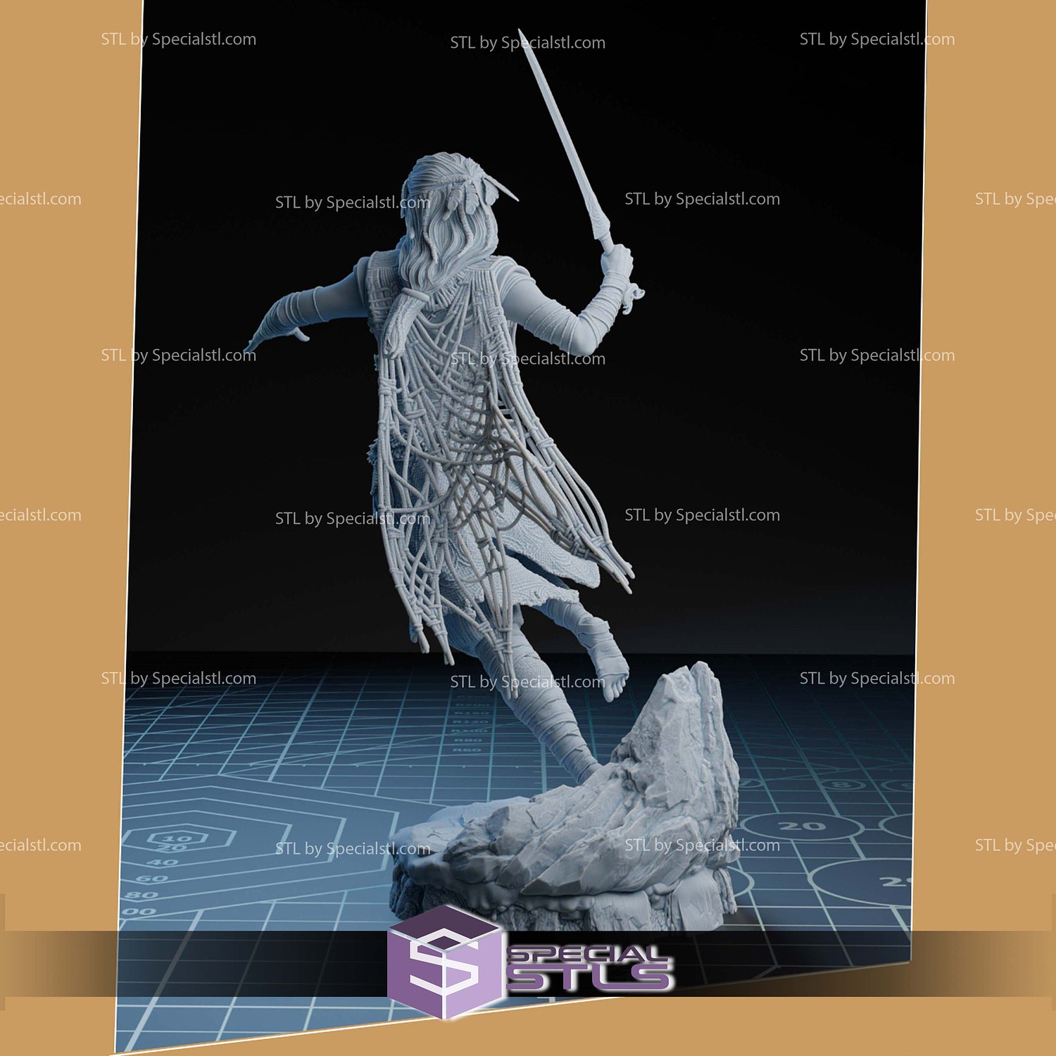 Freya God Of War Ragnarok V2 STL Files 3D Model — view 3
