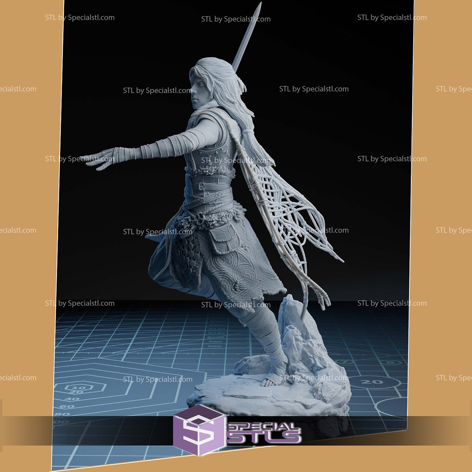 Freya God Of War Ragnarok V2 STL Files 3D Model — view 4