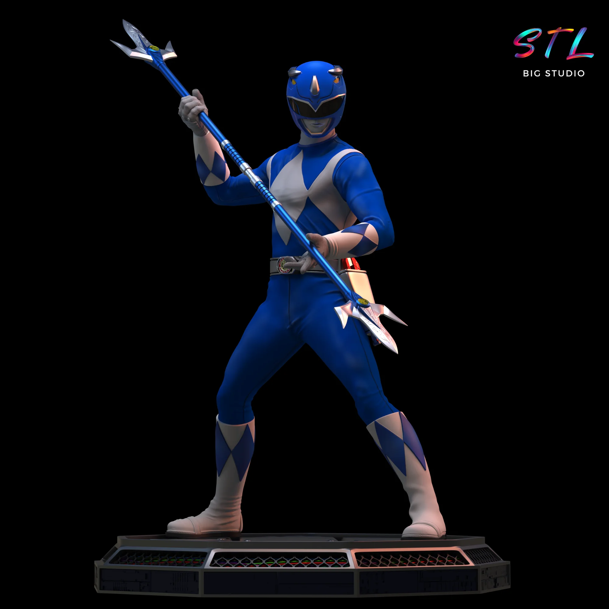 Blue Power Ranger STL | 3D Printable Figure Model