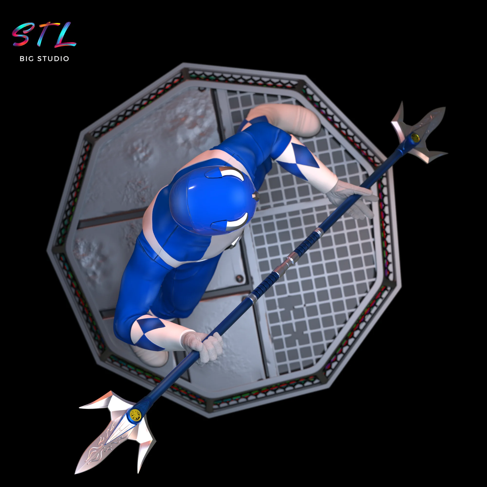 Blue Power Ranger STL | 3D Printable Figure Model — view 6