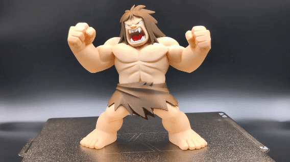 Krag the Caveman - Multicolor Print 3D 3MF Model — view 1