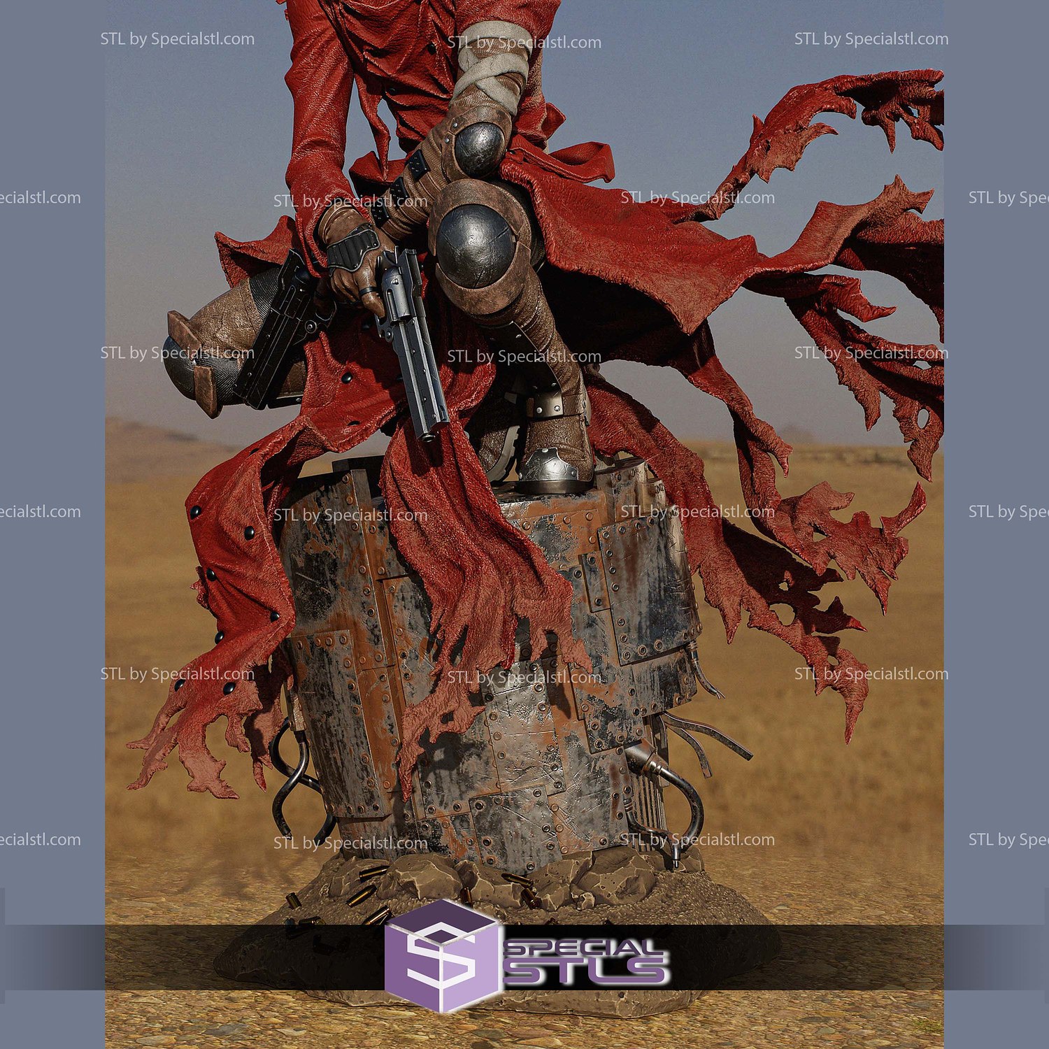 Vash the Stampede Cross 3D Printer Files STL Model — view 2