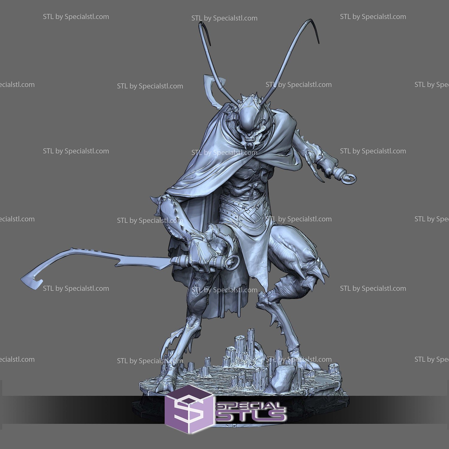 Grasshopper Guai Black Myth Wukong STL Files 3D Model — view 3