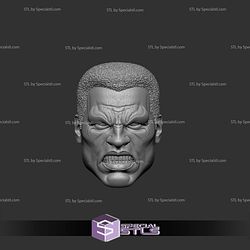 Custom Figure Head STL Collection - Icon Marvel Angry 3D Model