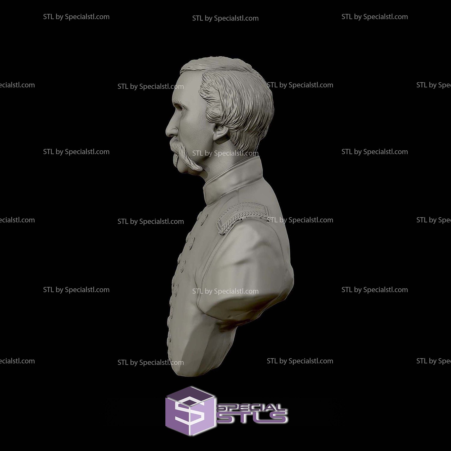 General Joshua Chamberlain Bust 3D Printing Models STL Model — view 2