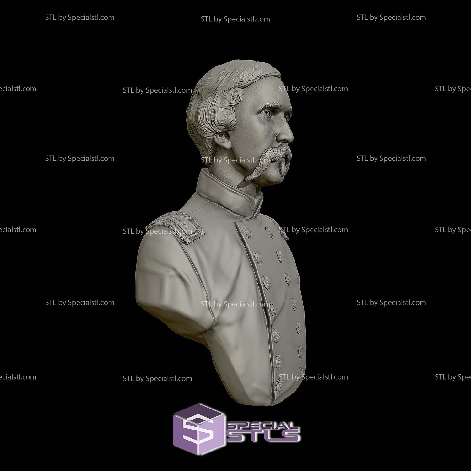 General Joshua Chamberlain Bust 3D Printing Models STL Model — view 4