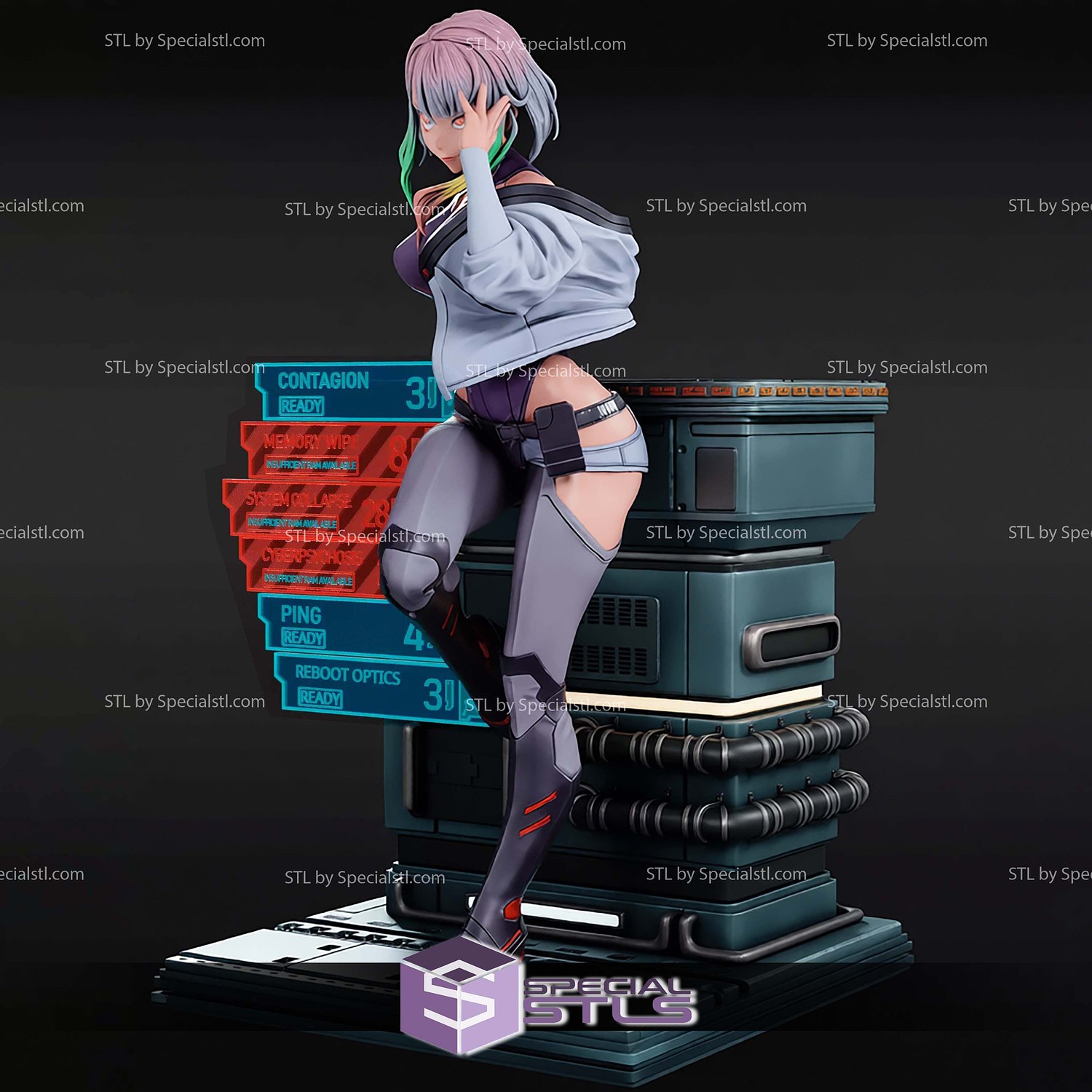 Lucy Control Panel Cyberpunk Edgerunners STL Files 3D Model — view 2