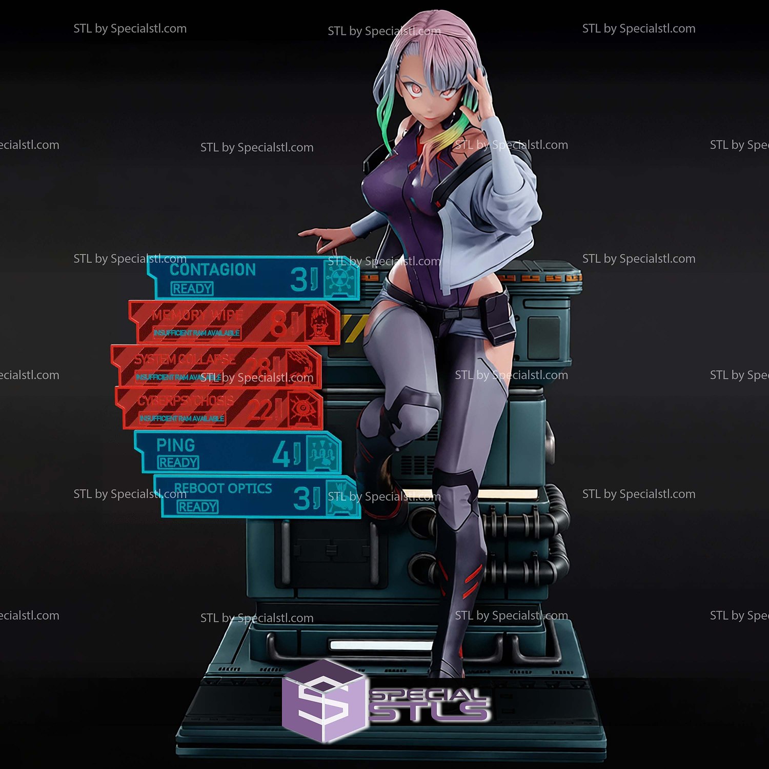 Lucy Control Panel Cyberpunk Edgerunners STL Files 3D Model — view 4