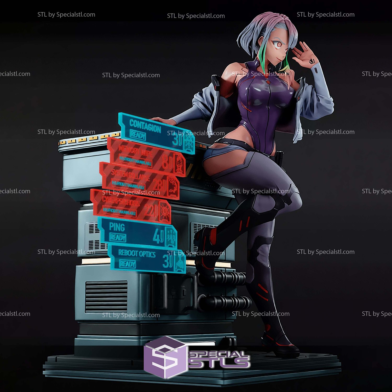 Lucy Control Panel Cyberpunk Edgerunners STL Files 3D Model — view 5