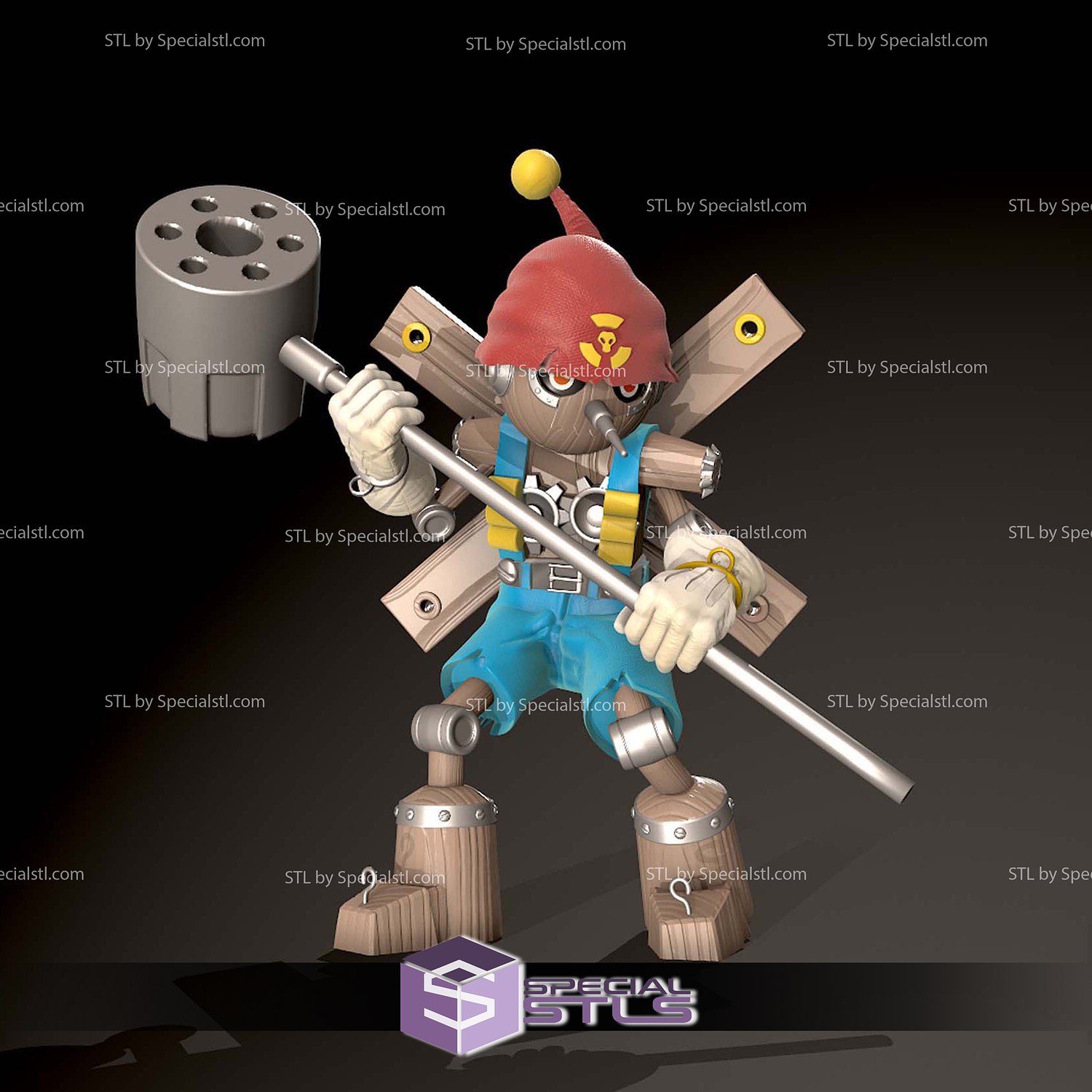 Puppetmon Digimon Darkmaster 3D Printer Files STL Model — view 4