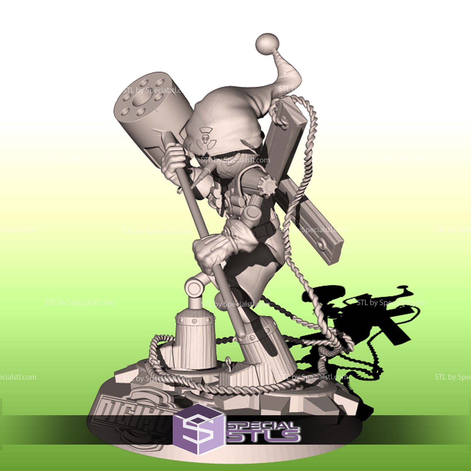 Puppetmon Digimon Darkmaster 3D Printer Files STL Model — view 8