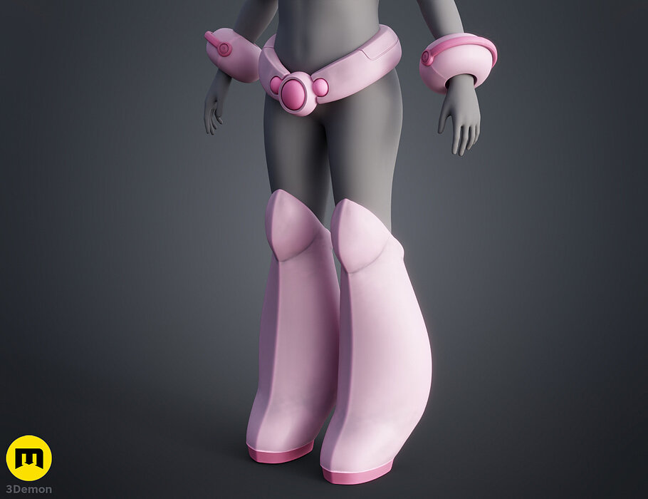Ochako Uraraka Cosplay Armor 3D OBJ Model — view 4