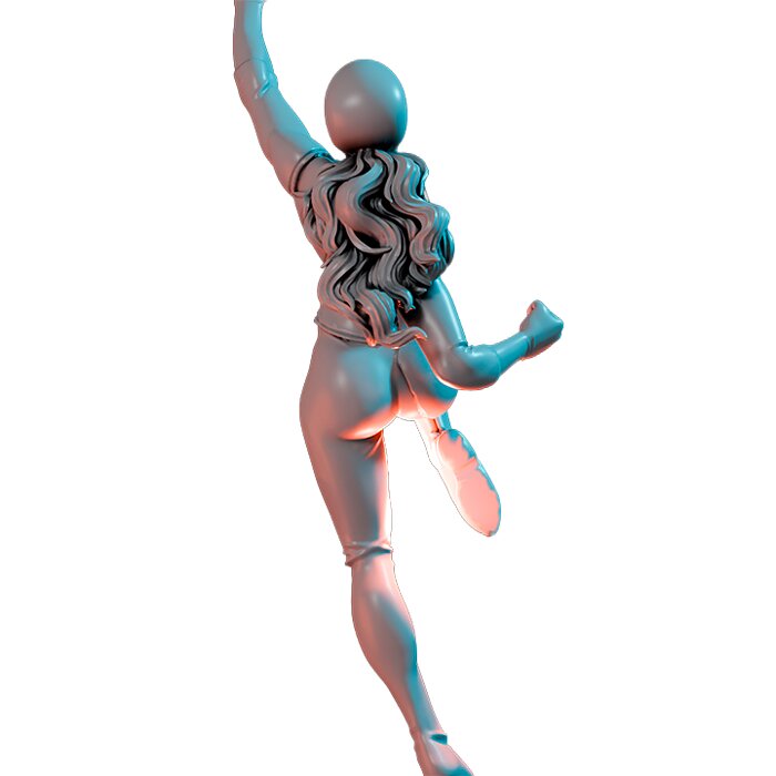 Widowcater X - RPG Tabletop Figure 3D STL Model — view 2
