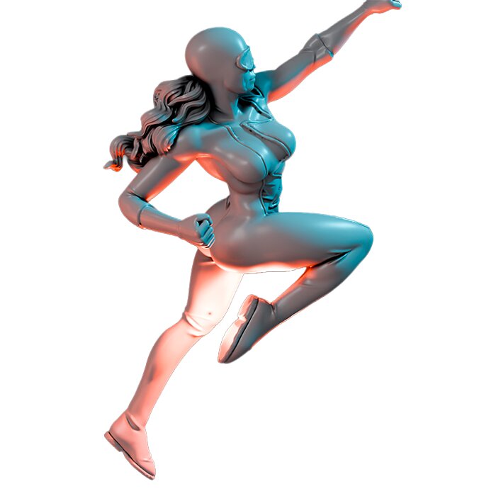 Widowcater X - RPG Tabletop Figure 3D STL Model — view 4