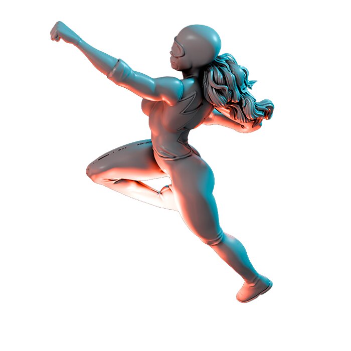 Widowcater X - RPG Tabletop Figure 3D STL Model — view 5