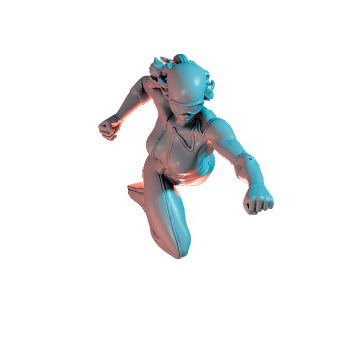 Widowcater X - RPG Tabletop Figure 3D STL Model — view 6