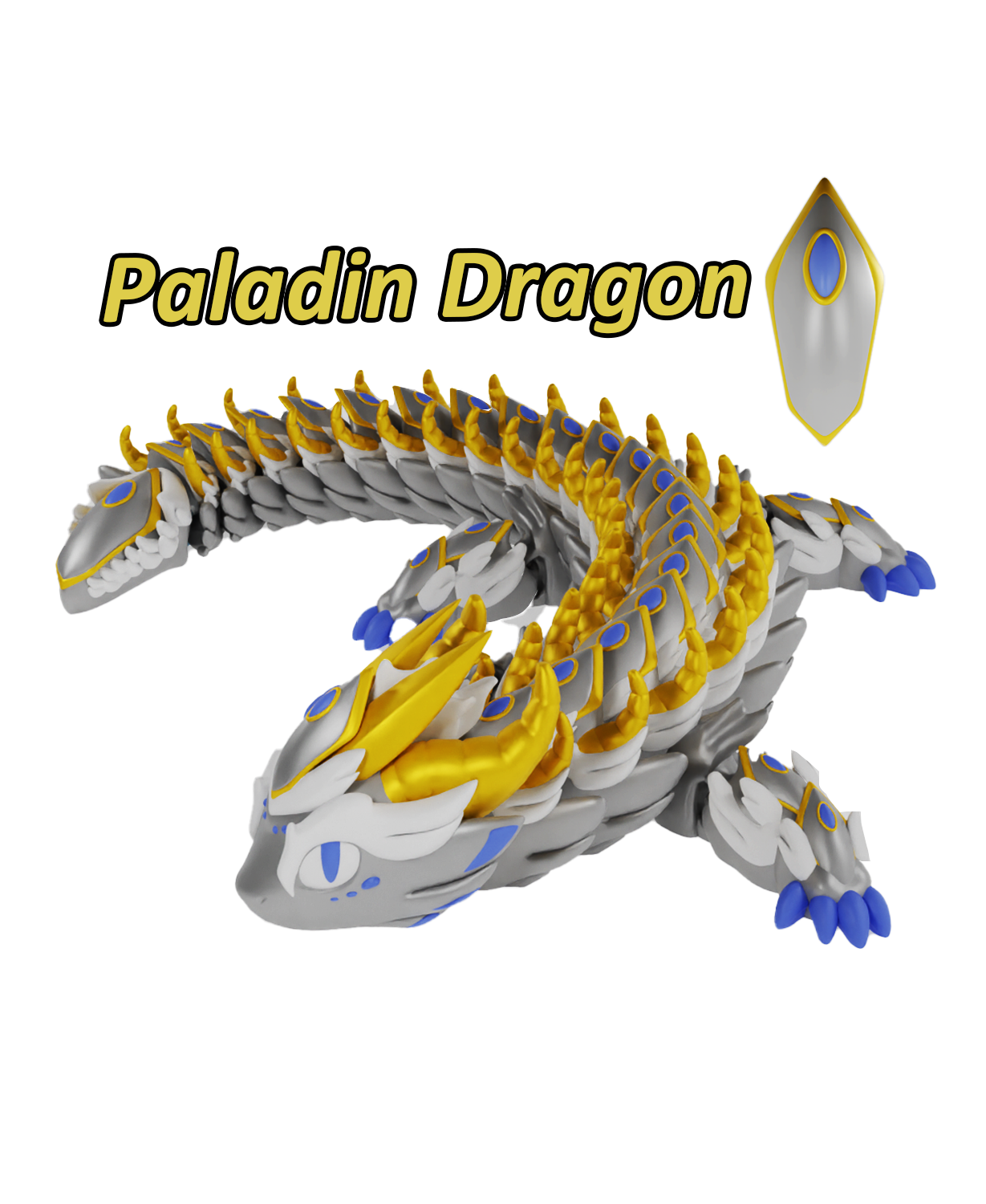 Paladin Dragon - Articulated Dragon 3D 3MF Model