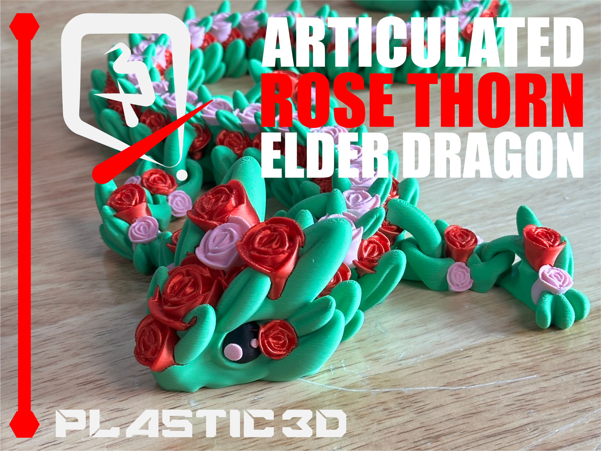 Elder Articulated Rose Dragon — The Flora Guardians 3D 3MF Model — view 6