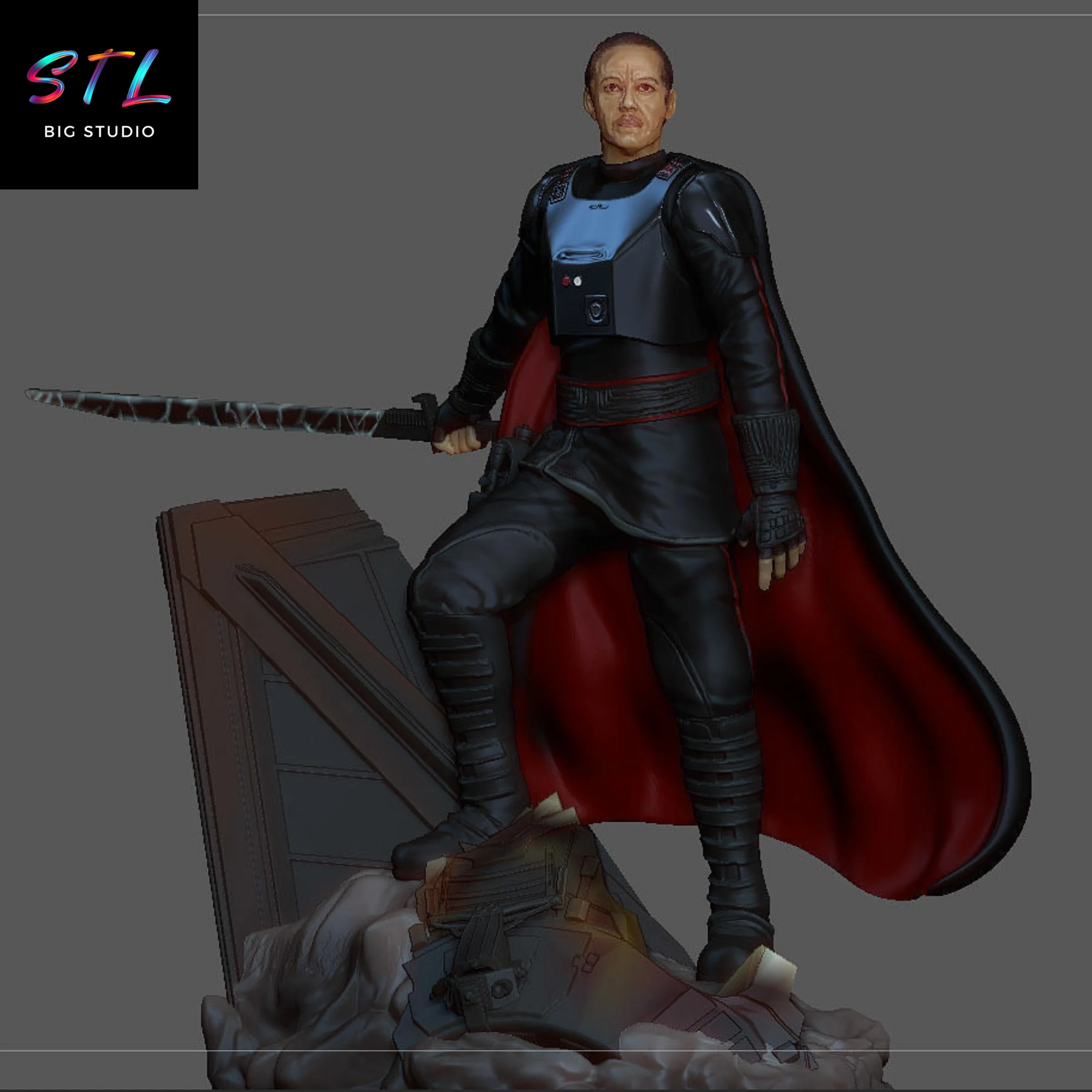 Aayla Secura STL | Star Wars | 3D Printable Figure Model — view 8