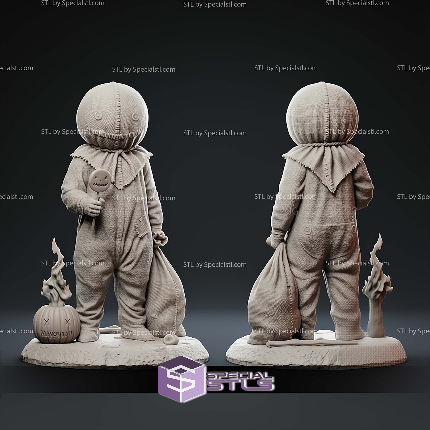Sam Trick R Treat 180mm STL Files 3D Model — view 2