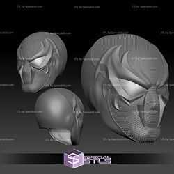 Cosplay STL Files Spiderman 2099 Helmet V2 3D Model