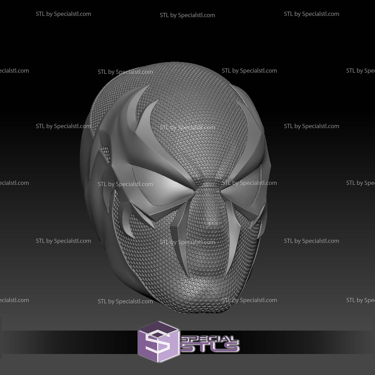 Cosplay STL Files Spiderman 2099 Helmet V2 3D Model — view 2