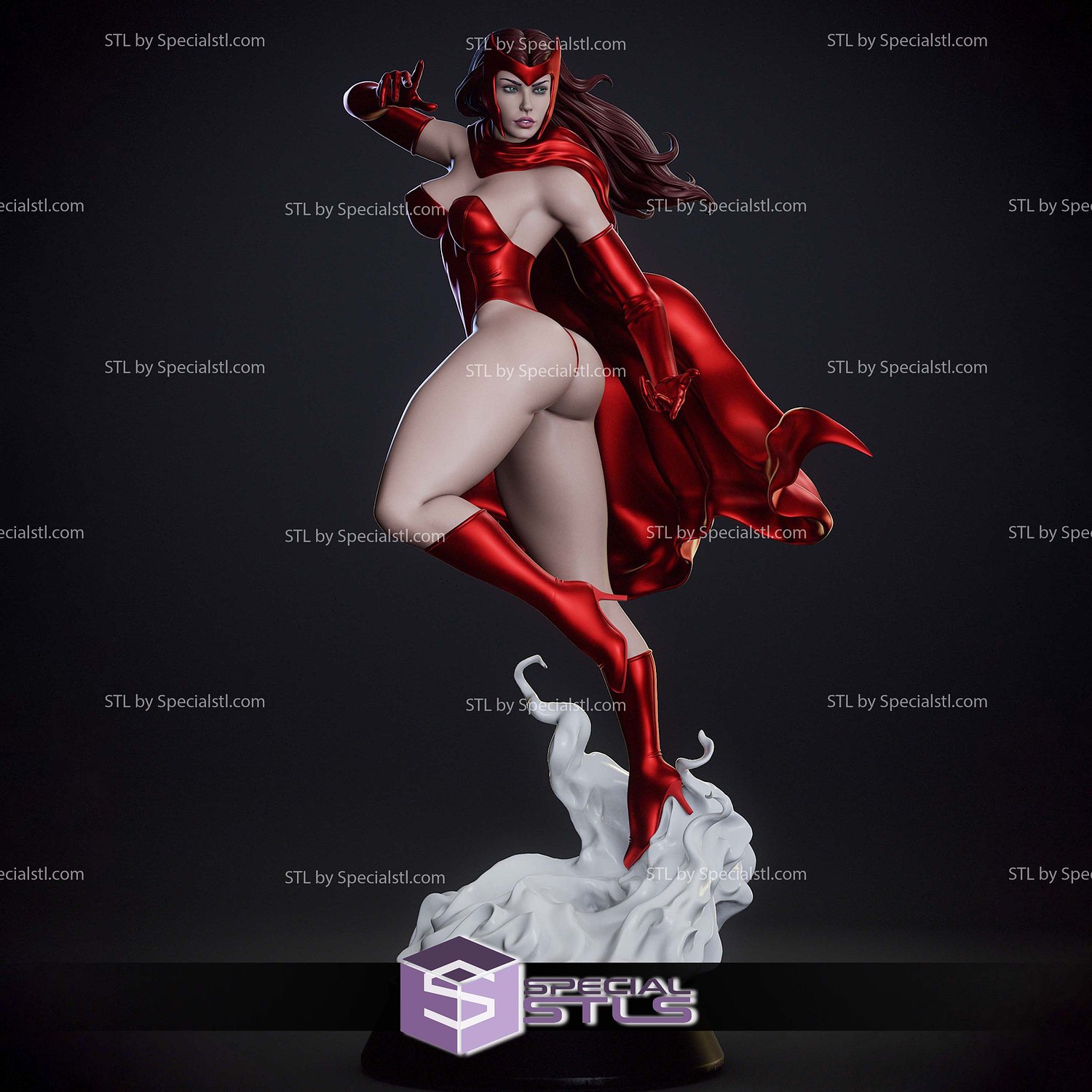 Scarlet Witch Super Thicc 1-6 3D Printer Files STL Model — view 2