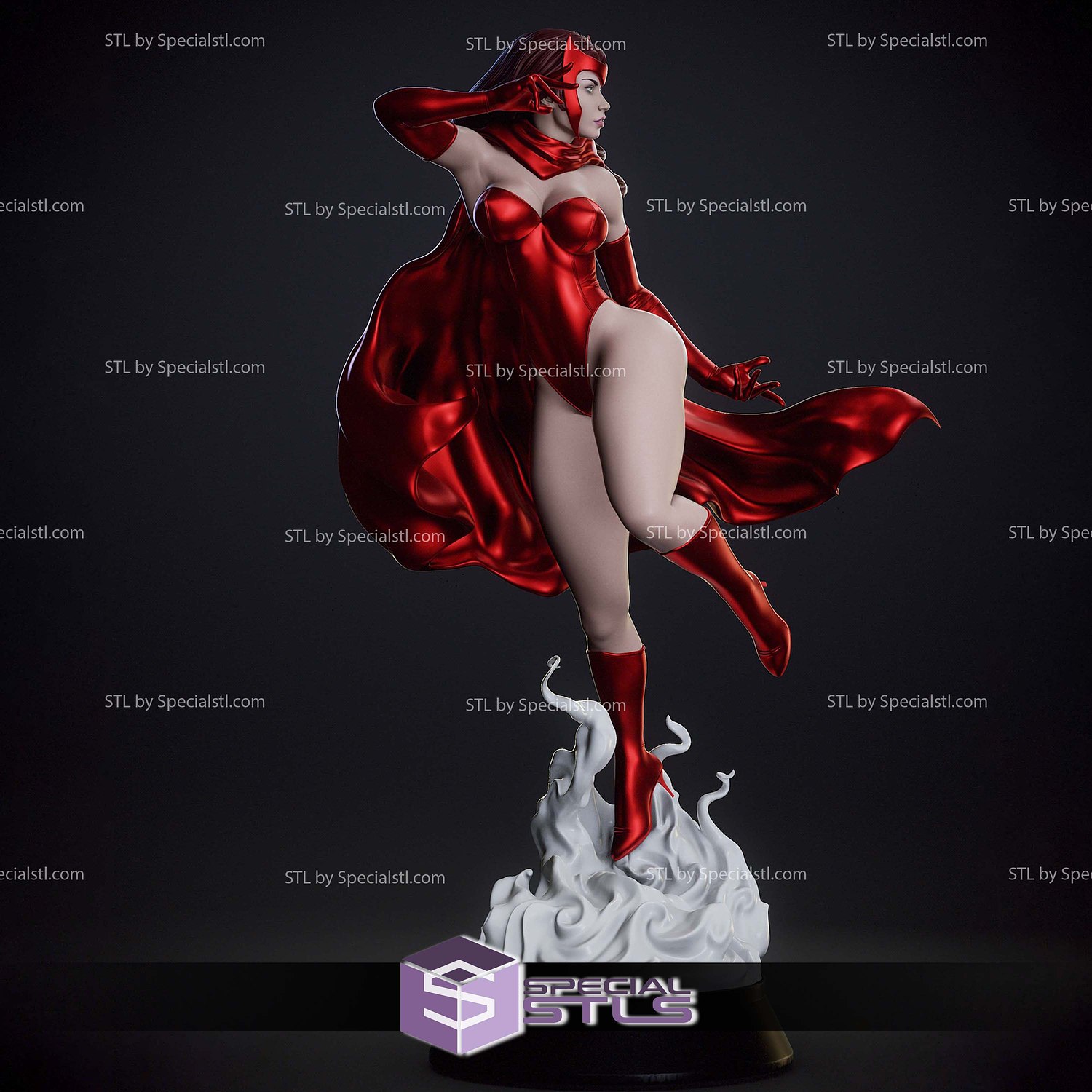 Scarlet Witch Super Thicc 1-6 3D Printer Files STL Model — view 4