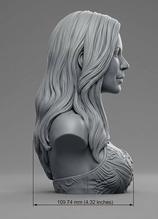 Kendra Lust bust 3D 3DM Model — view 3