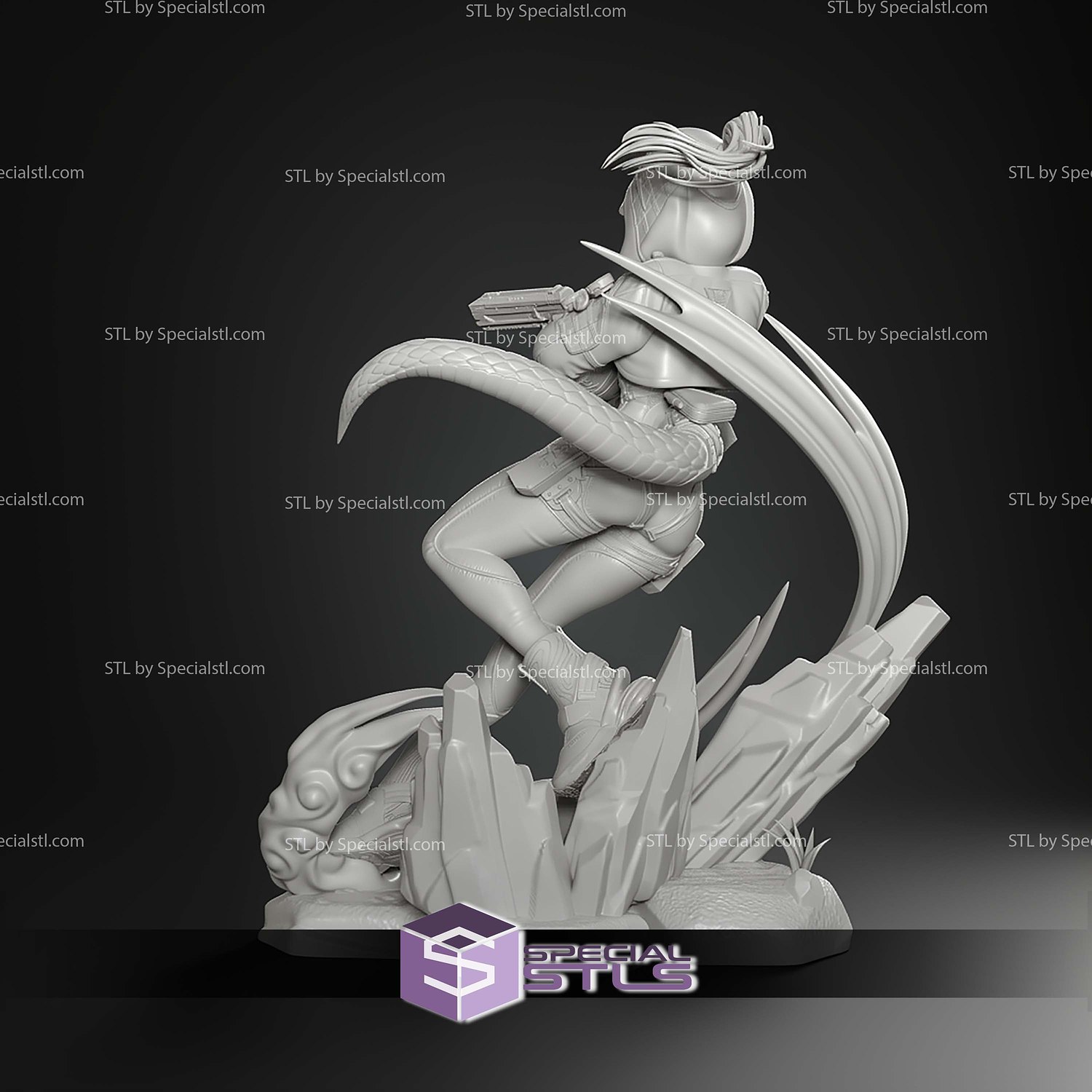 Fluorite Arknights Endfield Game 226mm STL Files 3D Model — view 6