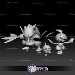 Pokemon STL Collection Seedot Nuzleaf Shiftry 3D Model
