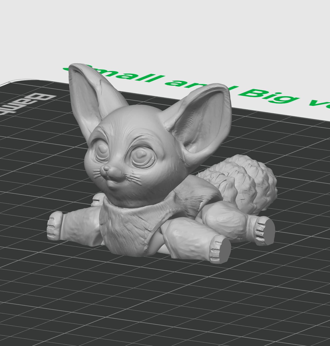 Fennec Fox - Desert Animal - Articulated Flexi Toy - No Supports 3D Print STL/3MF Model — view 5