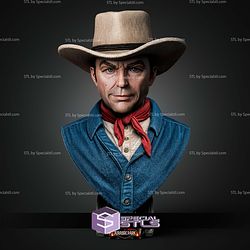 Alan Grant Portrait Bust 285mm STL Files 3D Model