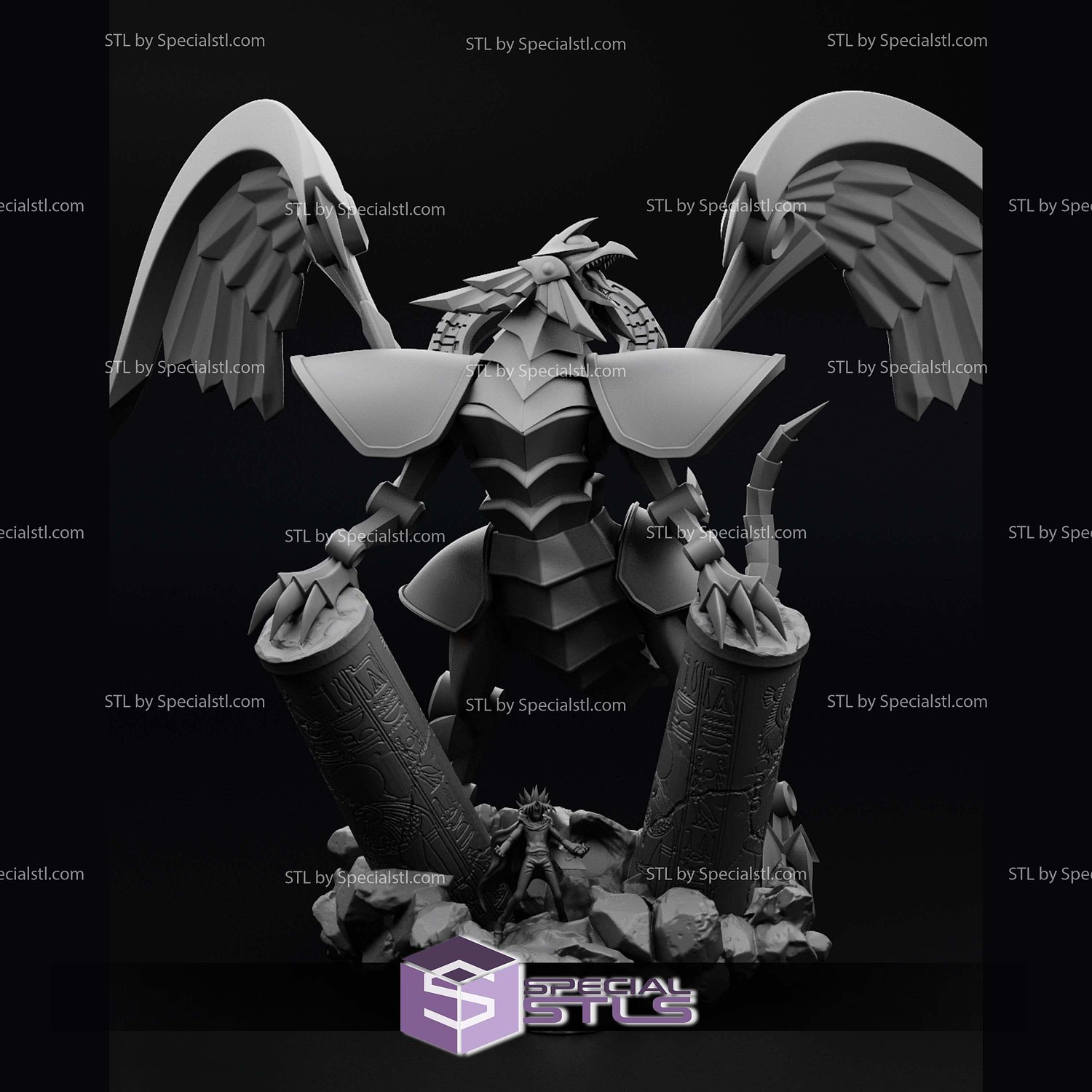 The Winged Dragon of Ra Digital STL Files 3D Model — view 3