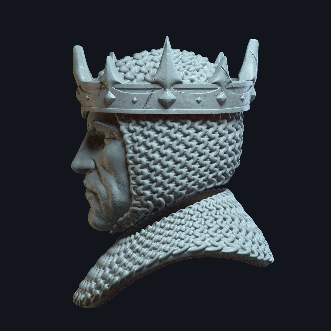 Palomino the Knight v3 (actiong figure head) 3D STL Model